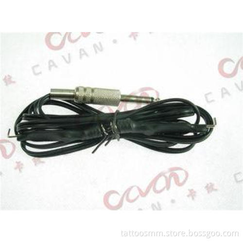 Traditional Black Silicone Microphone Plug Tattoo Clip Cord